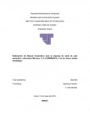 Elaboración de Manual Corporativo para la empresa de venta de auto periquitos Lubricantes Marcano, C.A