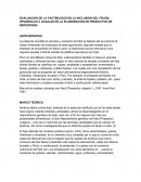 EVALUACION DE LA FACTIBILIDAD EN LA INCLUSION DEL FRIJOIL (PHASEOLUS V ULGALIS) EN LA REPOSTERIA