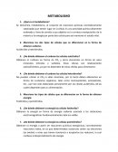 CUESTIONARIO DE METABOLISMO ¿Qué es el metabolismo?