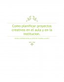 El sentido de planificar la enseñanza a travez de proyectos creativos