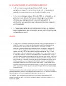 LA DESACELERA8CION DE LA ECONOMICA DE CHINA