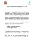 CURSO DE ENTRENAMIENTO “QUÉ BACANO QUE ES VIVIR”