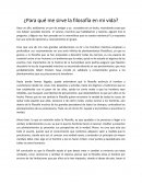 FILOSOFIA EN MI VIDA