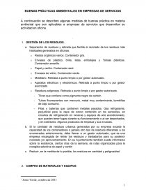 BUENAS PRÁCTICAS AMBIENTALES EN EMPRESAS DE SERVICIOS. Página 1