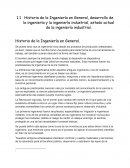 Historia de la Ingeniería Industrial.