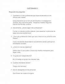 PREGUNAS Y RESPUESTA CUESTIONARIOS PERSONALES. Página 1
