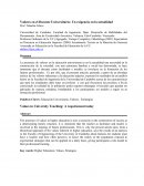 Valores en el docente universitario