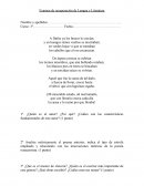 Examen de recuperación de Lengua y Literatura 3º