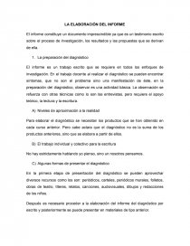 LA ELABORACIÓN DEL INFORME El informe constituye un documento imprescindible. Página 1