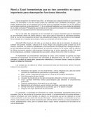 Word y Excel herramientas que se han convertido en apoyo importante para desempeñar funciones laborales