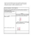 OPERACIONES ALGEBRAICAS. La suma algebraica solo es posible si los términos son semejantes