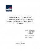 Preferencias y Consumo de Clientes por Diferentes Tiendas Retail Ubicadas en la Ciudad de Osorno.