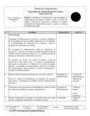 Procedimiento Mantenimiento