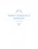 TEORIA Y TECNICA DE LA ENTREVISTA Entrevista Laboral
