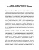 SOCIOLOGIA .EL PAPEL DEL TRABAJO EN LA TRANSFORMACIÓN DEL MONO EN HOMBRE