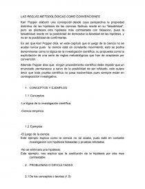 LAS REGLAS METODOLÒGICAS COMO CONVENCIONES. Página 1