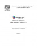 CINEMEX, PROYECTO DE ORGANIZACIONES
