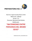 “MATRIMONIO ENTRE PERSONAS DEL MISMO SEXO”