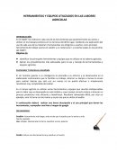 HERRAMIENTAS Y EQUPOS UTILIZADOS EN LAS LABORES AGRICOLAS