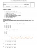 EVALUCIÓN DE TÉRMINO MATEMÁTICA