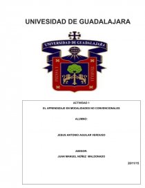 EL APRENDIZAJE EN MODALIDADES NO CONVENCIONALES. Página 1
