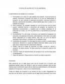LAS ETAPAS DE UN PROYECTO DE INVERSIÓN.