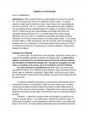 REFLEXION SOBRE EL CAMINO A LA SALVACION