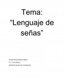 El Lenguaje de señas.