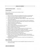 MANUAL DE FUNCIONES, IDENTIFICACION DEL PUESTO: Recepcionista