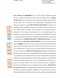 MODELO DE ACTA NOTARIAL DE NOMBRAMIENTO - Apuntes - ferchitocruz