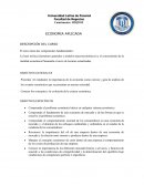 ECONOMIA APLICADA DESCRIPCIÓN DEL CURSO
