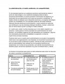La administración, el medio ambiente y la competitividad.