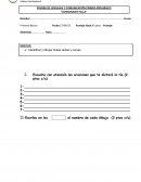 PRUEBA DE LENGUAJE Y COMUNICACIÓN PRIMER AÑO BÁSICO