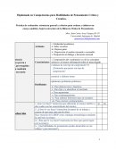 Práctica de evaluación: estructura general y criterios para evaluar y elaborar un ensayo analítico, bajo la estructura de la Bitácora Orden de Pensamiento