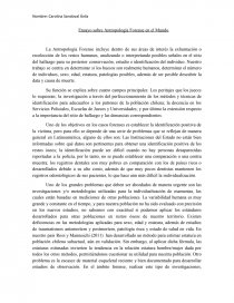 Ensayo sobre Antropología Forense en el Mundo. Página 1