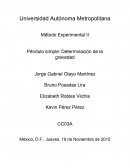 Péndulo simple: Determinación de la gravedad