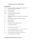 Formulario de estructura costo capital