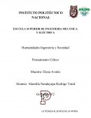 Humanidades Ingeniería y Sociedad Pensamiento Crítico
