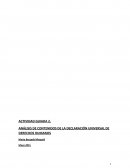 Actividad. Análisis de contenidos de la Declaración Universal de Derechos Humanos