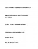 ENSAYO LITERATURA COMTEMPORANEA