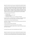 Reporte del cuadro de cuatro vías para la clasificación del estudio de tiempos