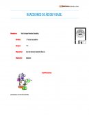 Observar las manifestaciones de una reacción de neutralización.