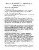 El nuevo Sistema de bombeo con generación de energía eléctrica.