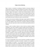 Comentario sobre el código de ética de marketing