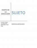 Como introduccio resulta necesario, para comenzar a intereriorizarnos en lo que hace al sujeto en su complejidad