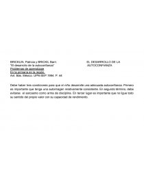 “El desarrollo de la autoconfianza”. Página 1