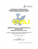 Importancia de la literatura en la secundaria