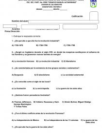 EXAMEN DE 2do BIMESTRE ASIGNATURA: HISTORIA I. Página 1