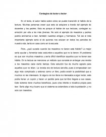 Caracteristicas y los Contagios de lector a lector. Página 1