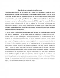 Opinión de los exploradores de Cavernas. Página 1